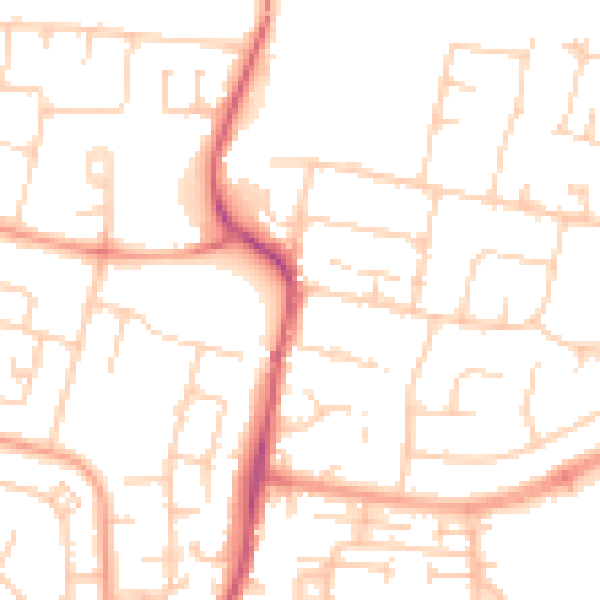 Daytime road noise heatmap for SL3 8HB