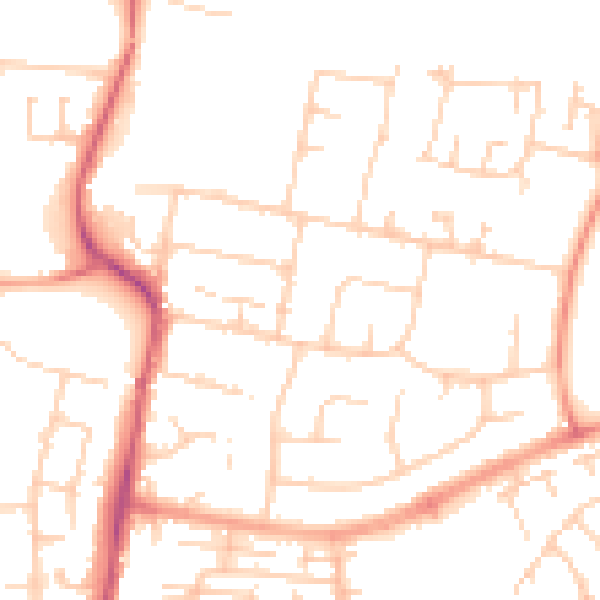 Daytime road noise heatmap for SL3 8JQ