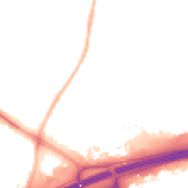 Night-time road noise heatmap for SL3 8JX