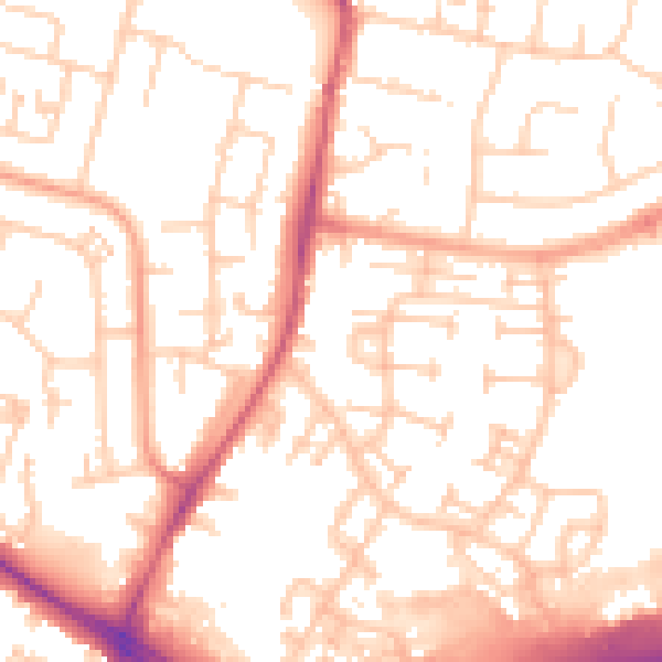 Daytime road noise heatmap for SL3 8LB
