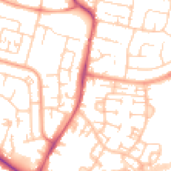 Daytime road noise heatmap for SL3 8LG