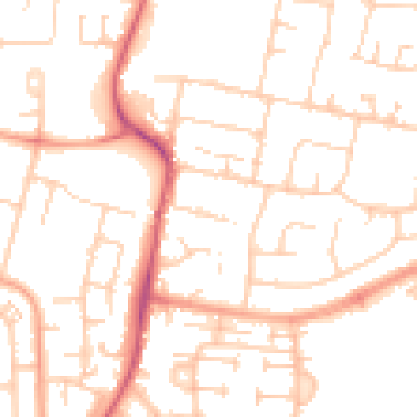 Daytime road noise heatmap for SL3 8LT