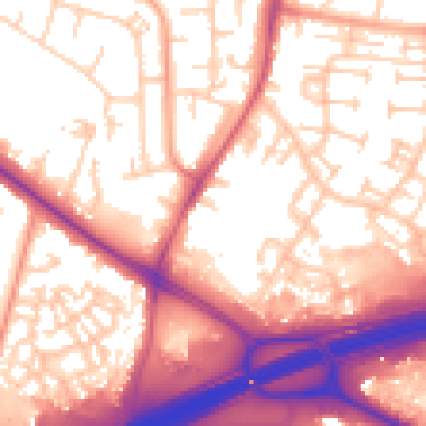 Daytime road noise heatmap for SL3 8LX