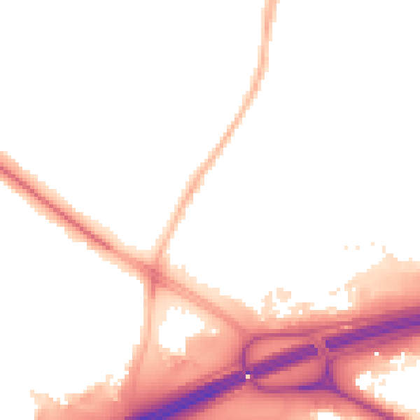 Night-time road noise heatmap for SL3 8LX
