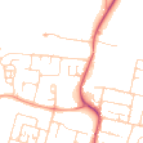 Daytime road noise heatmap for SL3 8LY