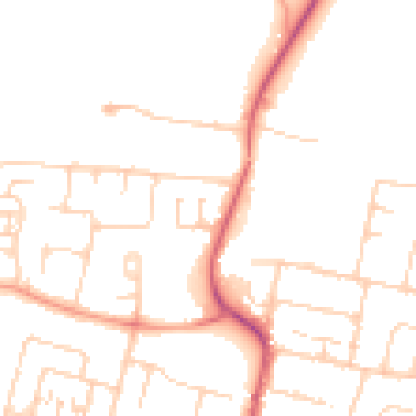 Daytime road noise heatmap for SL3 8LZ