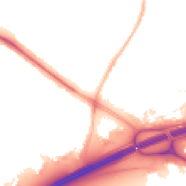 Night-time road noise heatmap for SL3 8NE