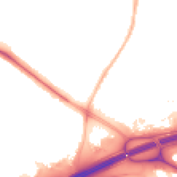Night-time road noise heatmap for SL3 8NF