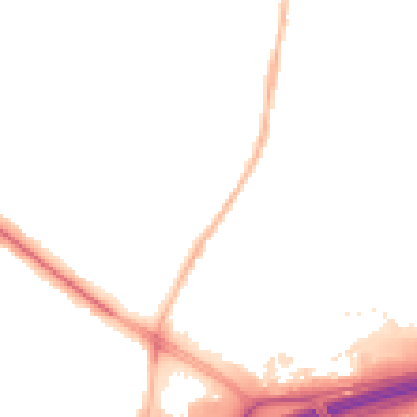 Night-time road noise heatmap for SL3 8NG