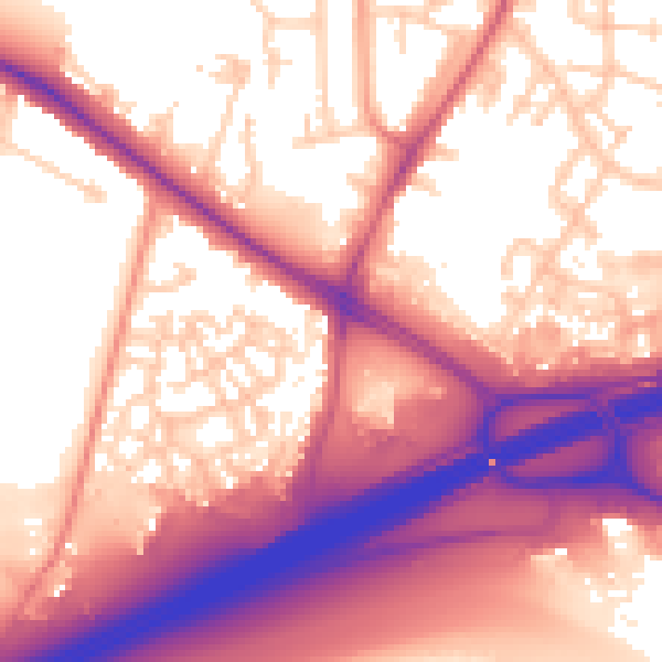 Daytime road noise heatmap for SL3 8PP