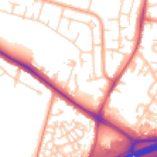 Daytime road noise heatmap for SL3 8PQ