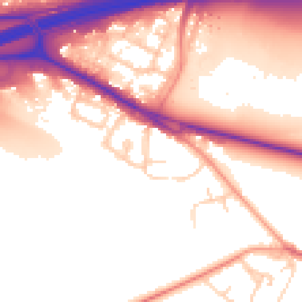 Daytime road noise heatmap for SL3 8QP