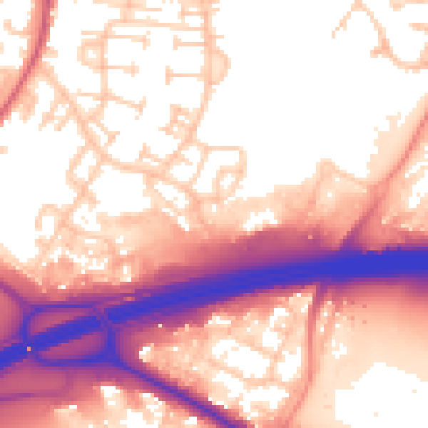 Daytime road noise heatmap for SL3 8TR