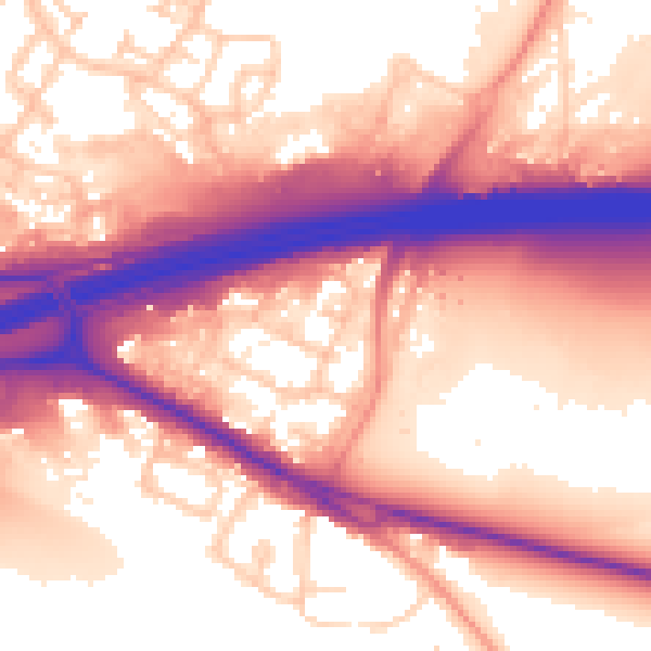 Daytime road noise heatmap for SL3 8UY