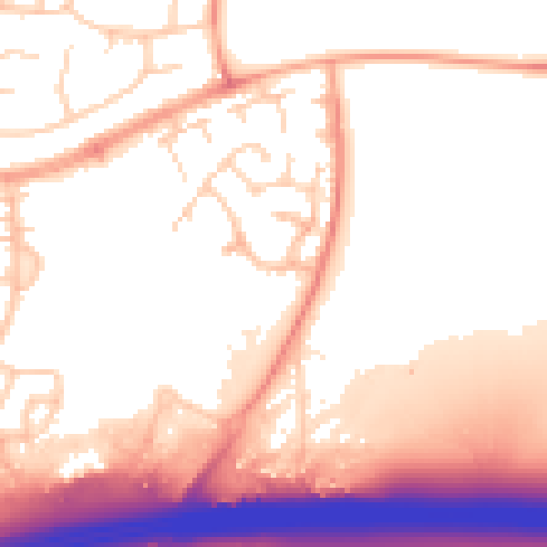 Daytime road noise heatmap for SL3 8WE