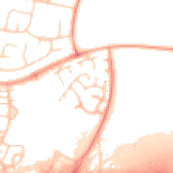 Daytime road noise heatmap for SL3 8WN