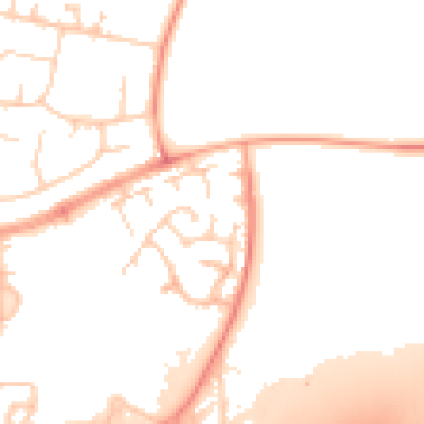 Daytime road noise heatmap for SL3 8WW