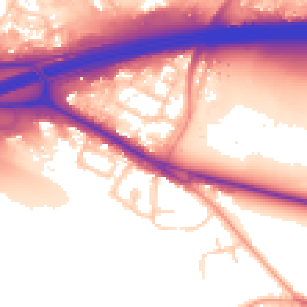 Daytime road noise heatmap for SL3 8XE