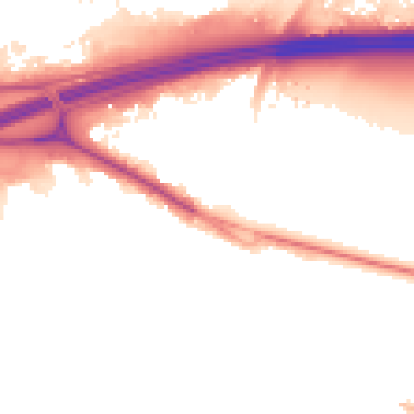Night-time road noise heatmap for SL3 8XE