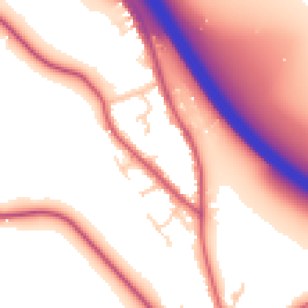 Daytime road noise heatmap for SL3 9AA