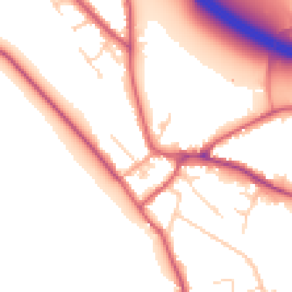 Daytime road noise heatmap for SL3 9AT