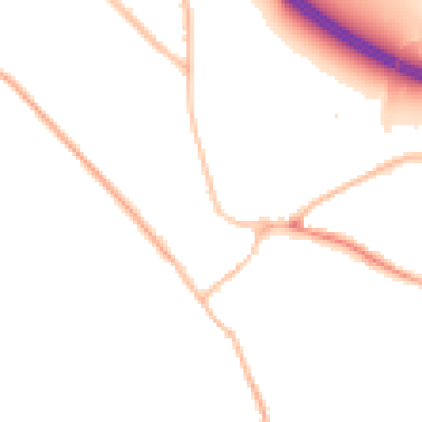 Night-time road noise heatmap for SL3 9AT
