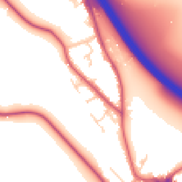 Daytime road noise heatmap for SL3 9AZ
