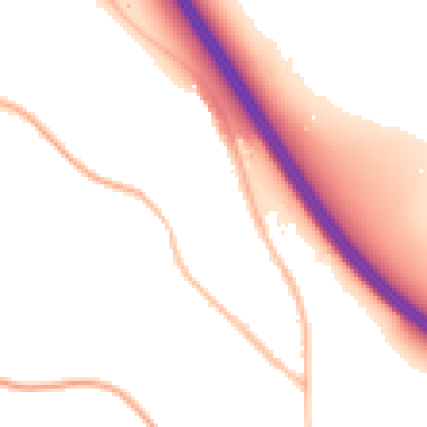 Night-time road noise heatmap for SL3 9BA