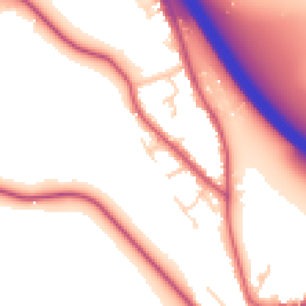 Daytime road noise heatmap for SL3 9BE