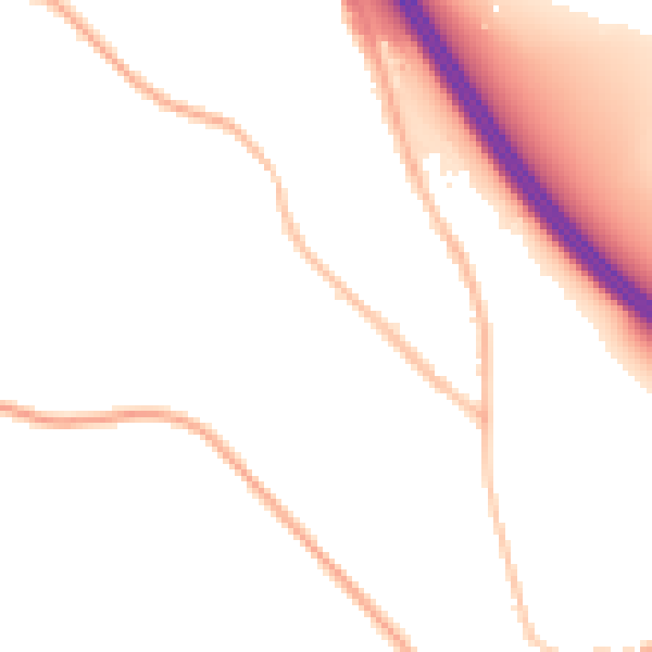 Night-time road noise heatmap for SL3 9BE