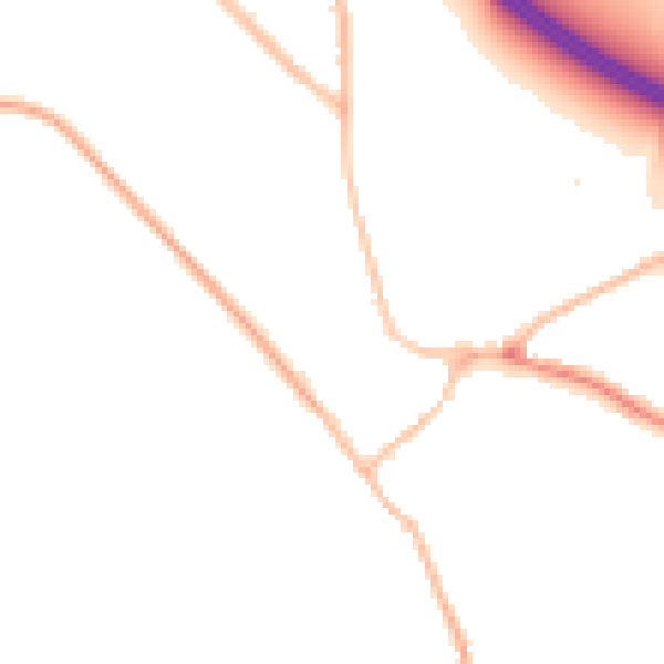 Night-time road noise heatmap for SL3 9BP