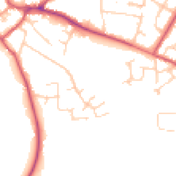 Daytime road noise heatmap for SL3 9DS