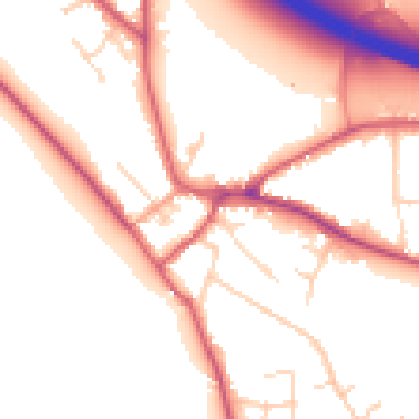 Daytime road noise heatmap for SL3 9EA