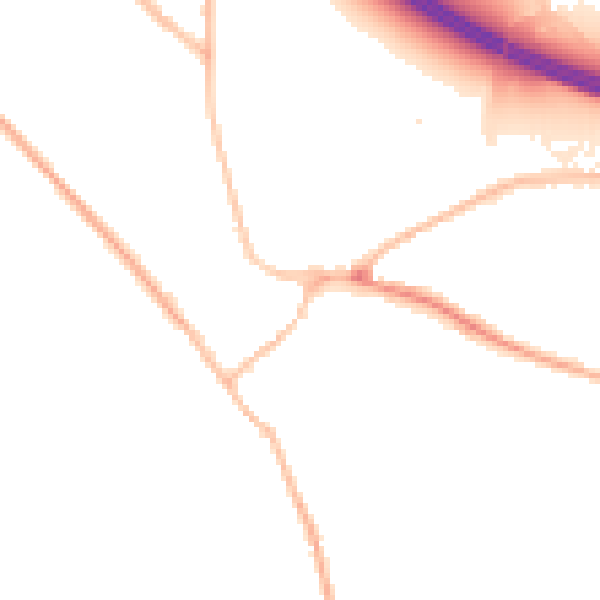 Night-time road noise heatmap for SL3 9EA