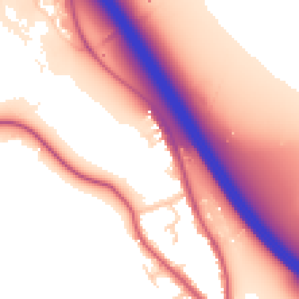 Daytime road noise heatmap for SL3 9EE