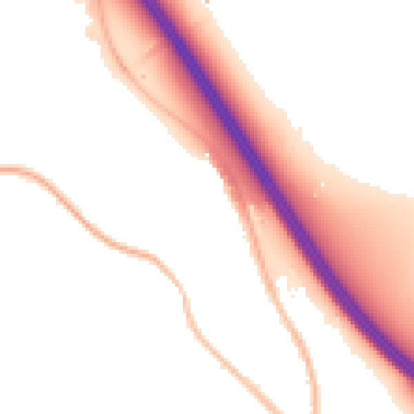 Night-time road noise heatmap for SL3 9EE