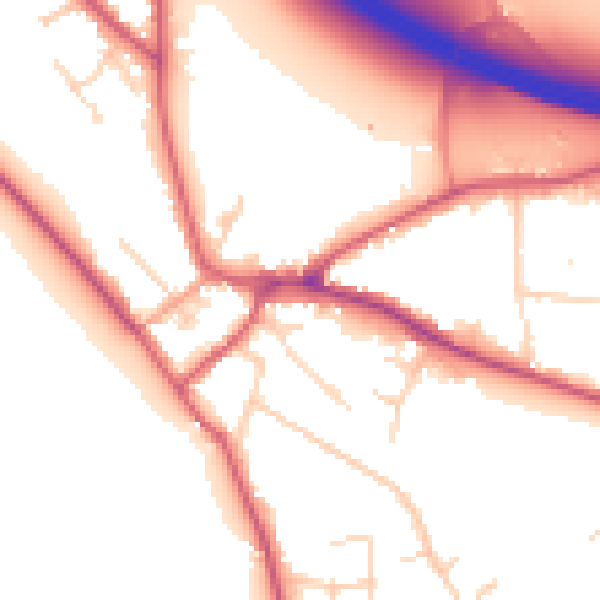 Daytime road noise heatmap for SL3 9EH