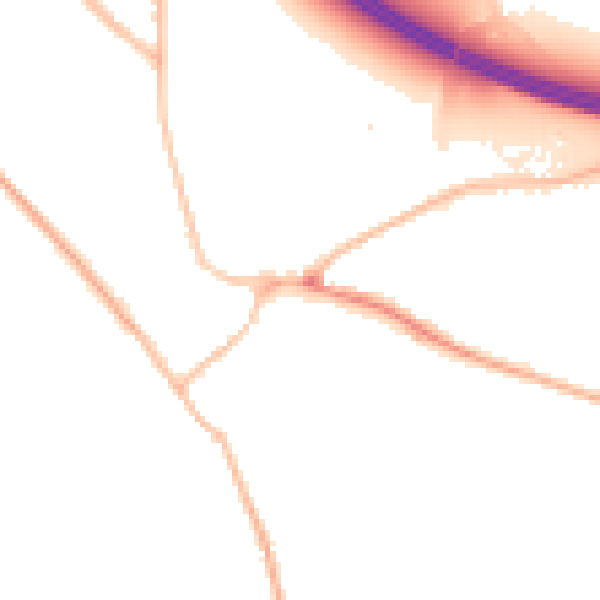 Night-time road noise heatmap for SL3 9EH