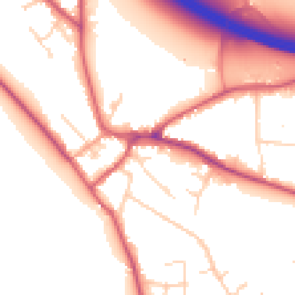 Daytime road noise heatmap for SL3 9EL