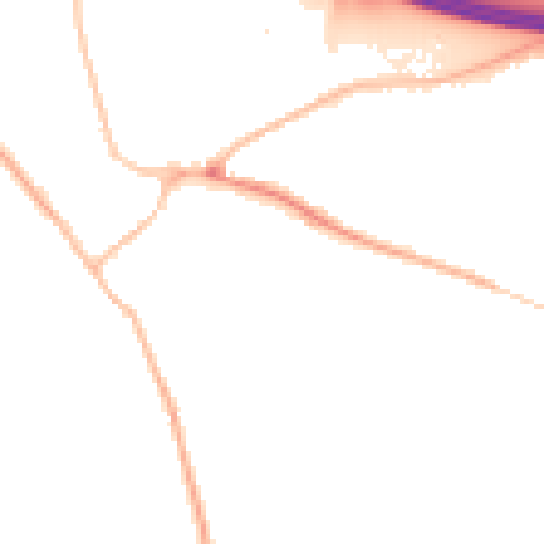 Night-time road noise heatmap for SL3 9EY