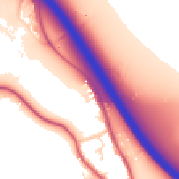 Daytime road noise heatmap for SL3 9FB