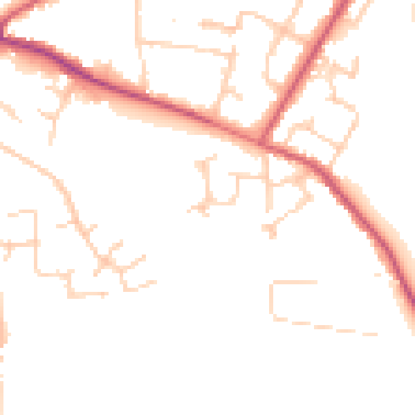 Daytime road noise heatmap for SL3 9HA