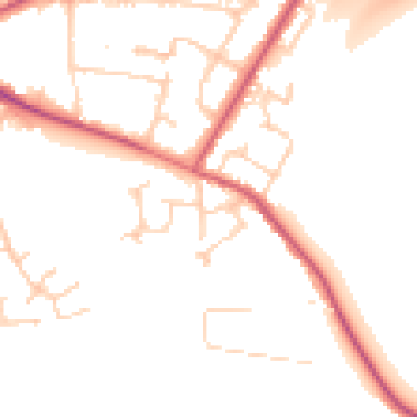 Daytime road noise heatmap for SL3 9HG
