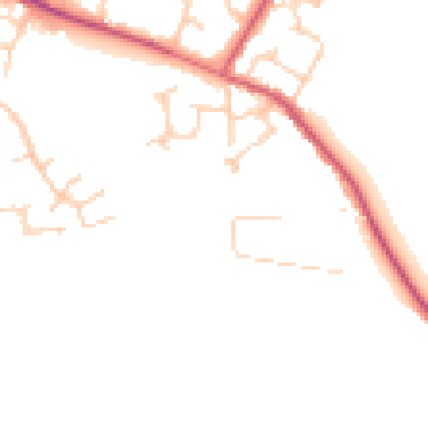 Daytime road noise heatmap for SL3 9JD