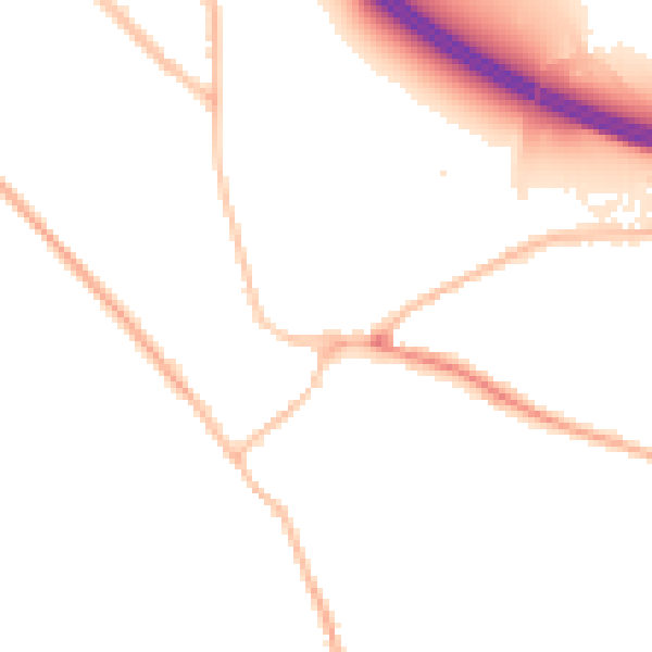 Night-time road noise heatmap for SL3 9JH