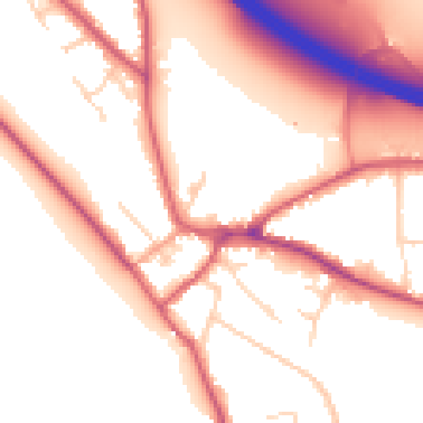 Daytime road noise heatmap for SL3 9JJ