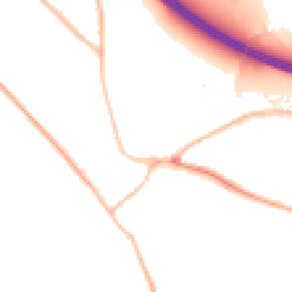 Night-time road noise heatmap for SL3 9JJ