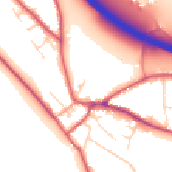 Daytime road noise heatmap for SL3 9JQ