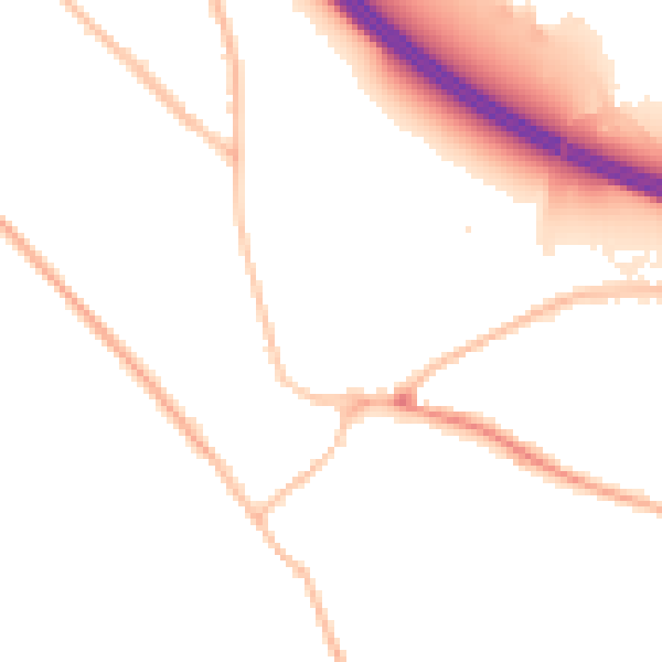Night-time road noise heatmap for SL3 9JQ