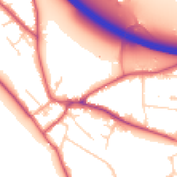 Daytime road noise heatmap for SL3 9JW